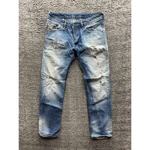 Diesel Belther Regular Slim-Tapered Button Fly Denim Jeans Mens Size 32 x 32